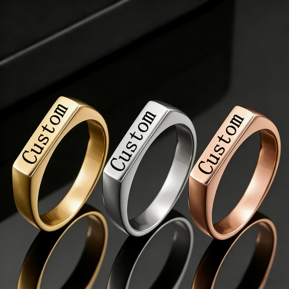Initial Ring Custom - Bague personnalisée gravée avec nom et