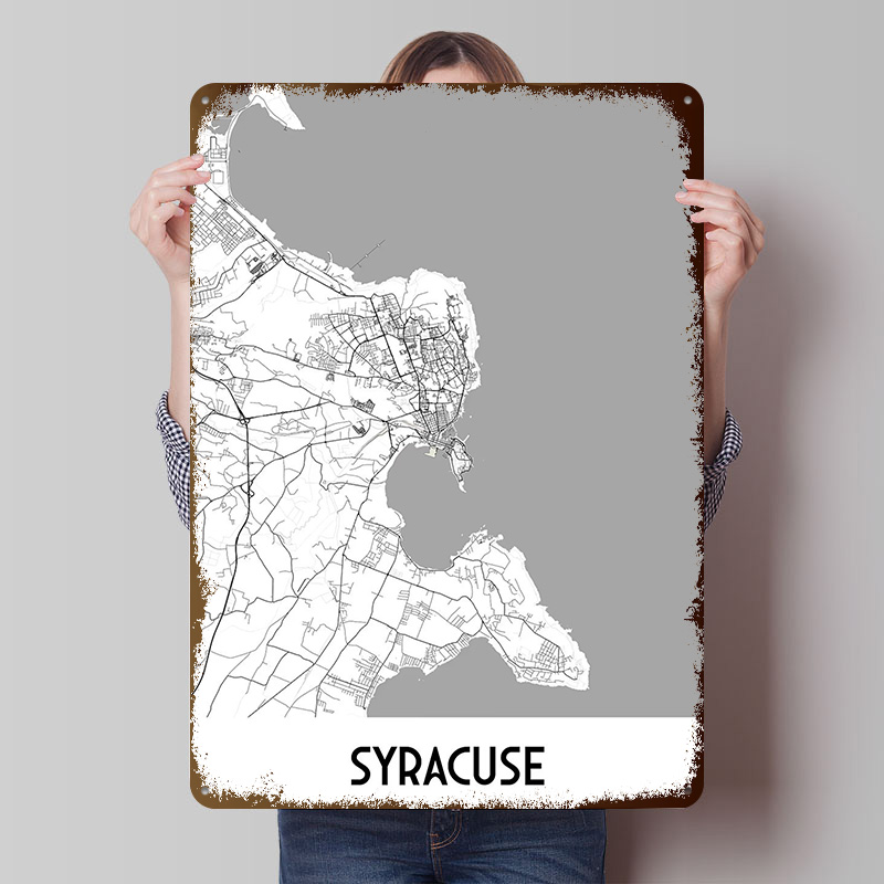 Custom Map Poster - Affiche métallique Carte de la ville