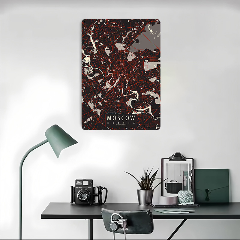 Affiche en métal de vecteur de - Custom Map Poster avis et prix