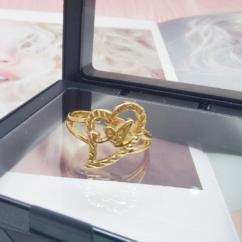 Duoying-Bagues Initiales Perso - Initial Ring Custom avis et prix