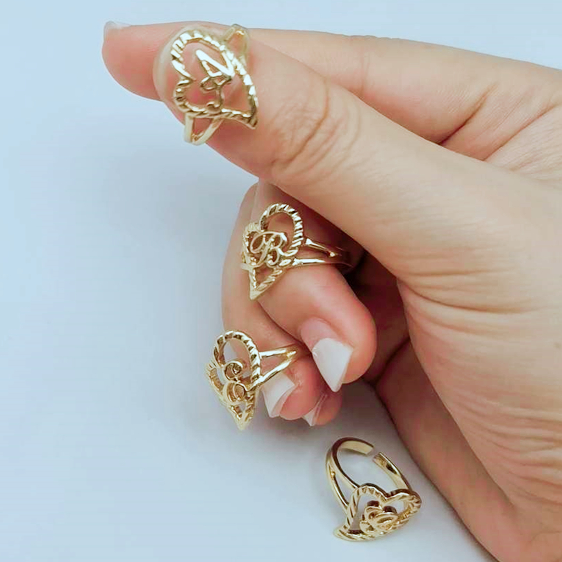 Duoying-Bagues Initiales Perso - Initial Ring Custom avis et prix