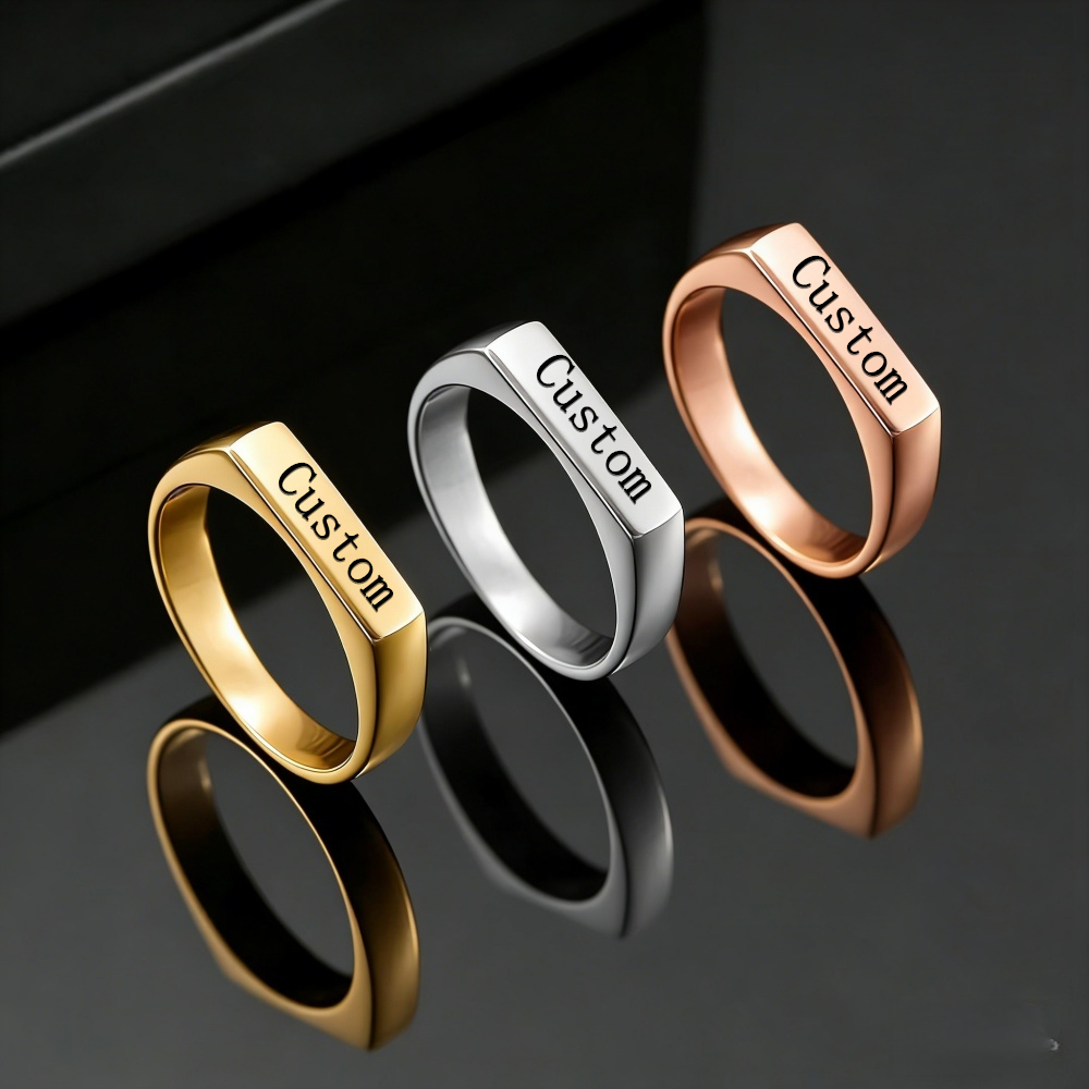 Bague personnalisée gravée ave - Initial Ring Custom avis et prix