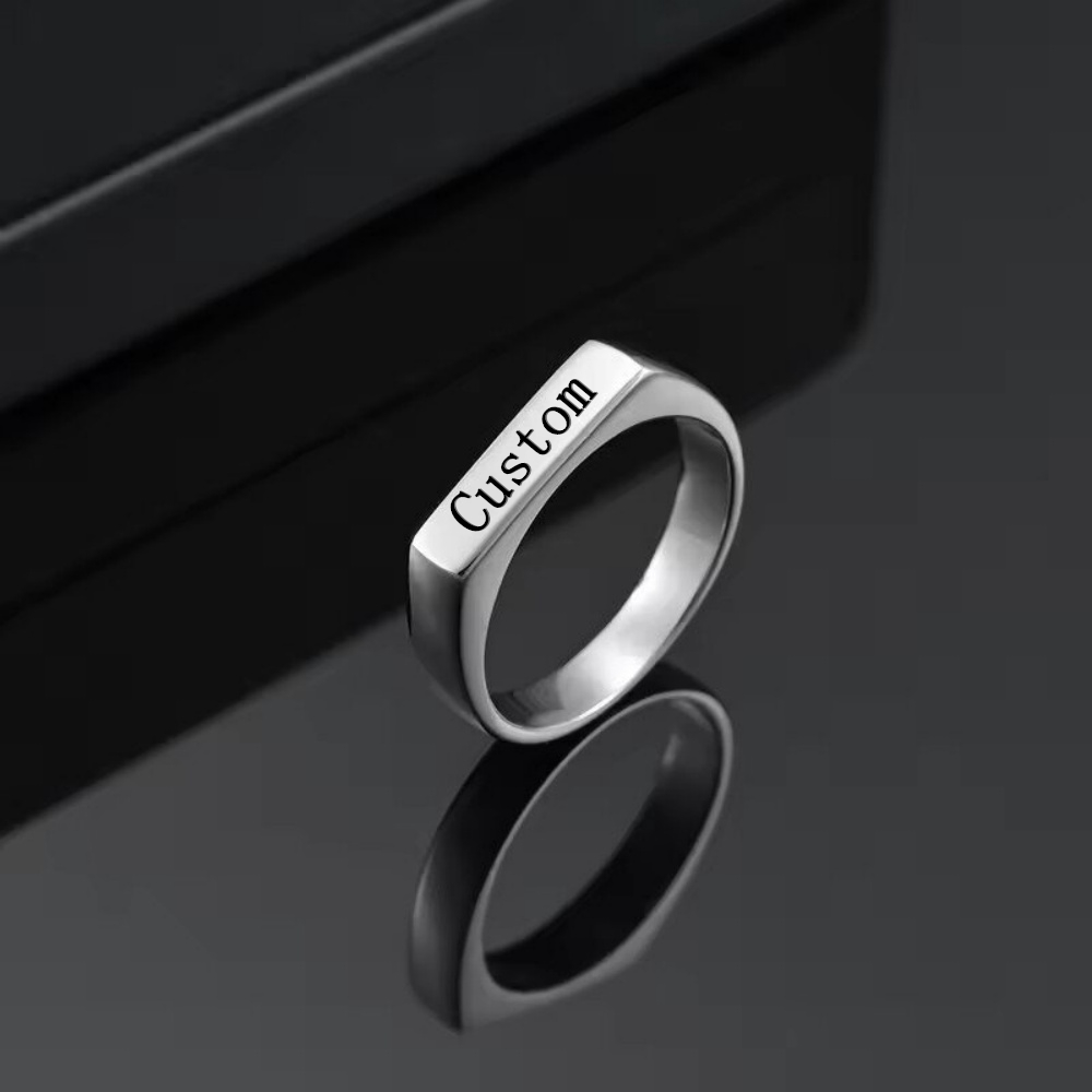 Bague personnalisée gravée ave - Initial Ring Custom avis et prix