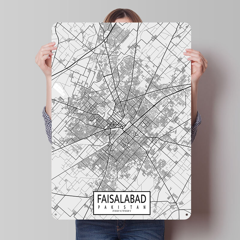 Affiche en tôle légère Carte d - Custom Map Poster avis et prix