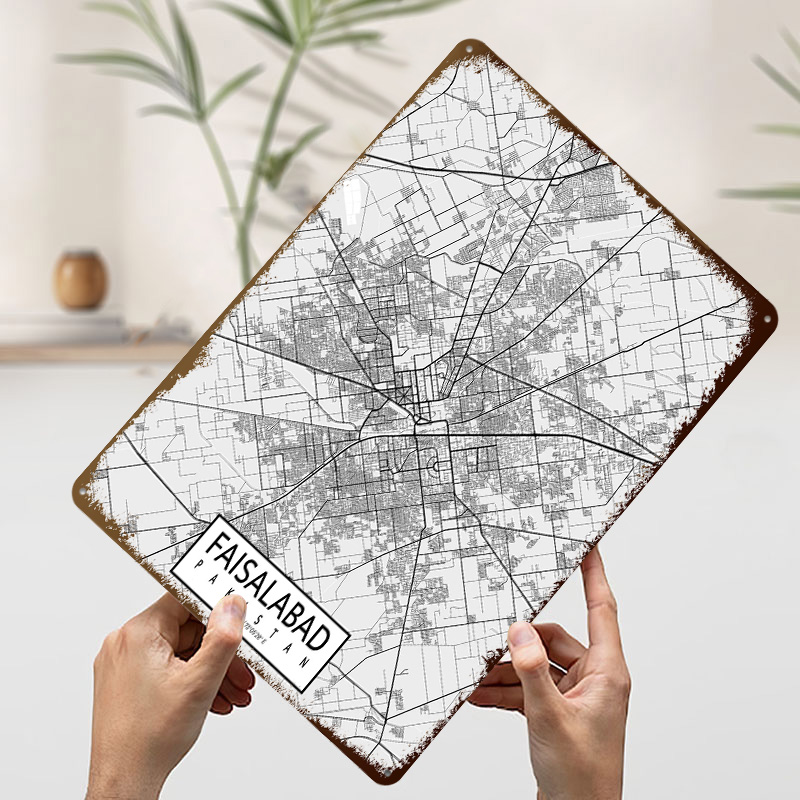 Affiche en tôle légère Carte d - Custom Map Poster avis et prix