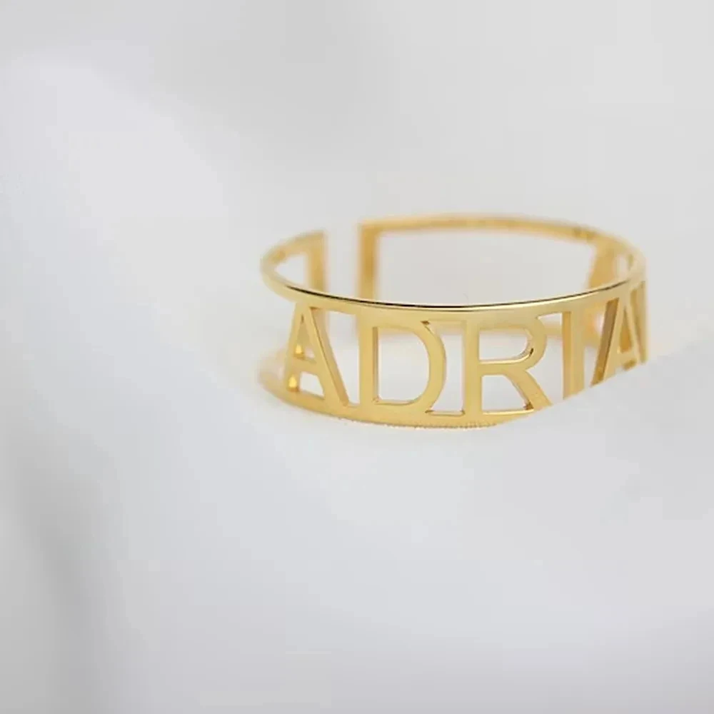 Bague ouverte avec lettre pers - Initial Ring Custom avis et prix