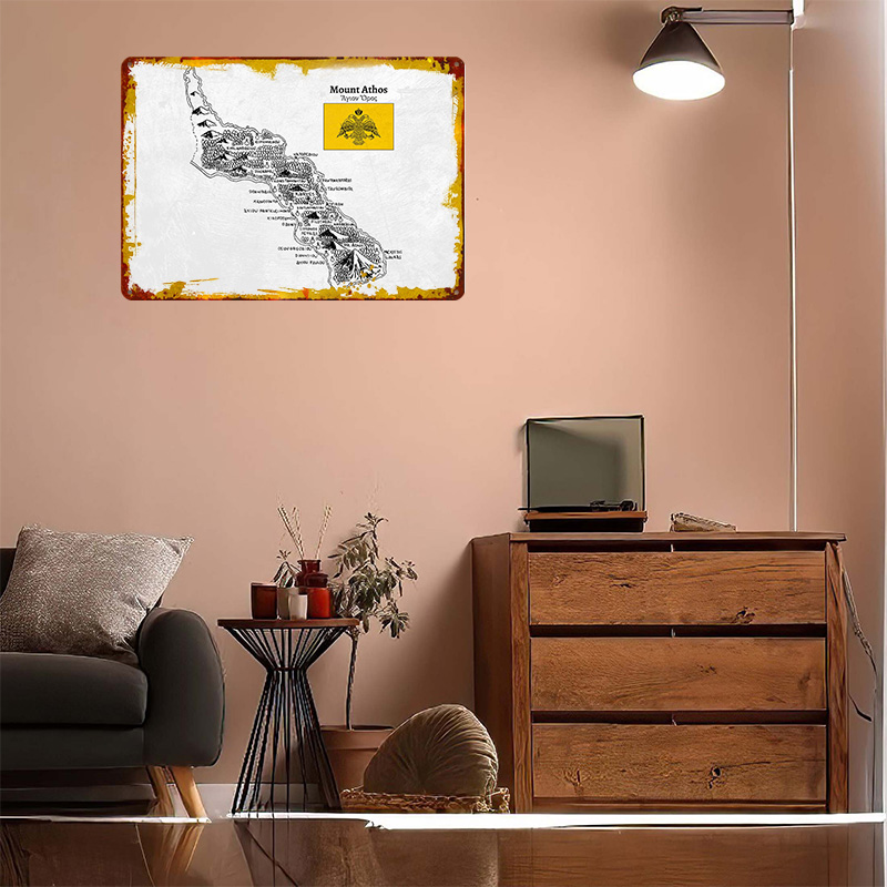 Affiche Carte du Mont Athos De - Custom Map Poster avis et prix